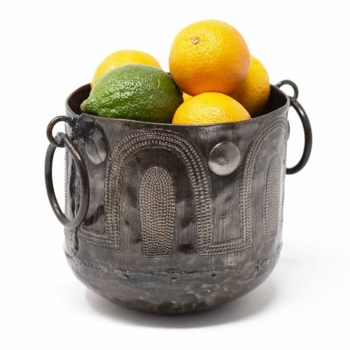 The Alcove Hammered Metal Container