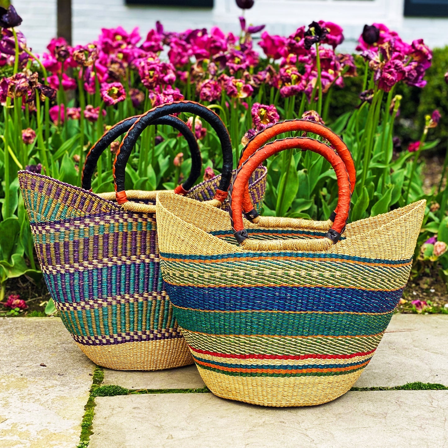 The Rainbow Harvest Market Basket Tote