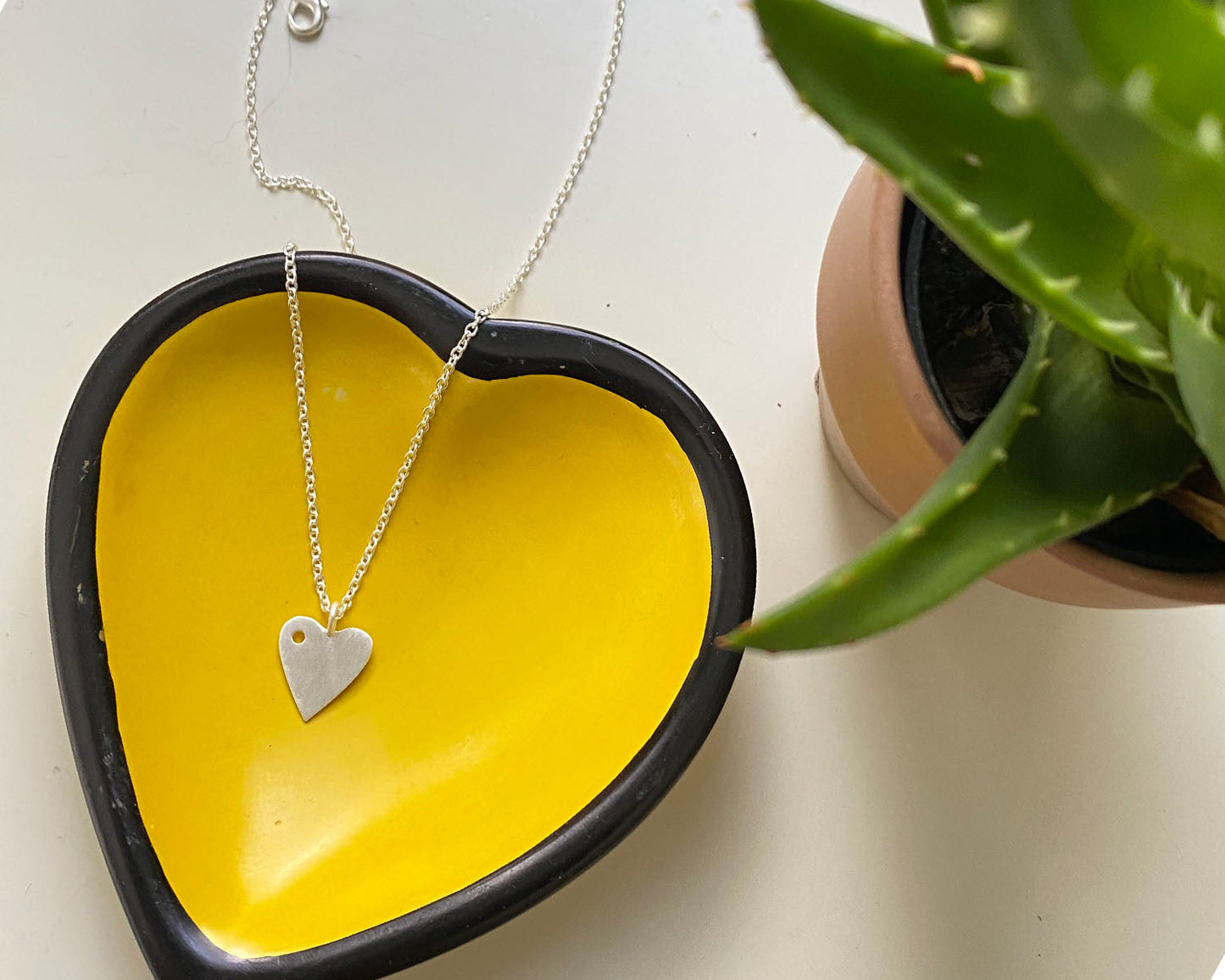 Image of Silverpolished Heart Necklace