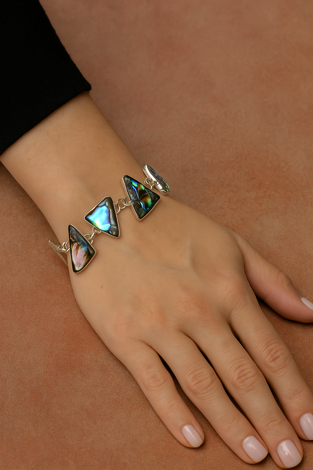 The Prism Abalone Triangle Link Bracelet