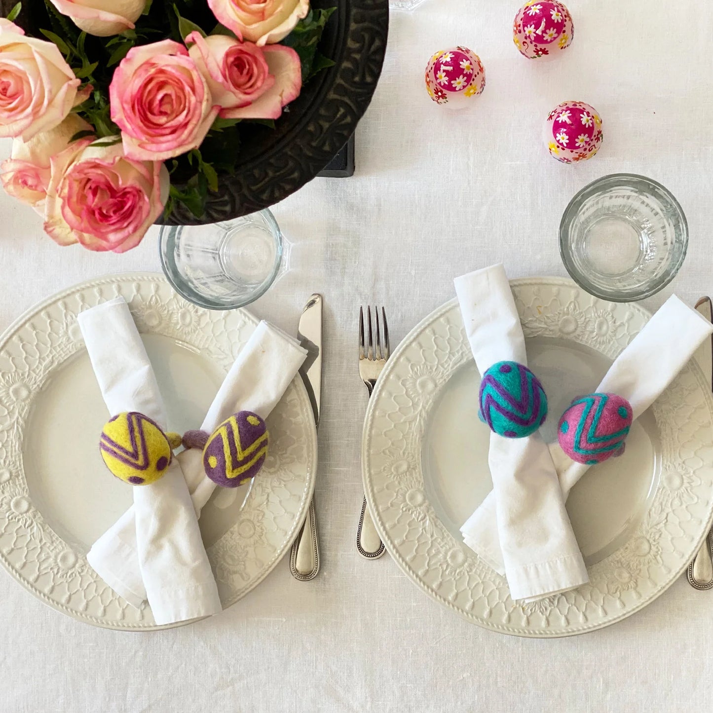 The Festival Egg Napkin Ring Set