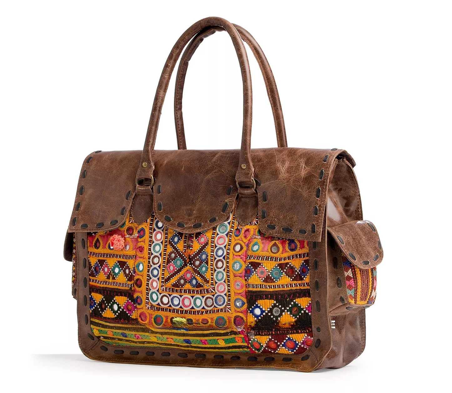 Nomad Archive Embroidered Leather Satchel