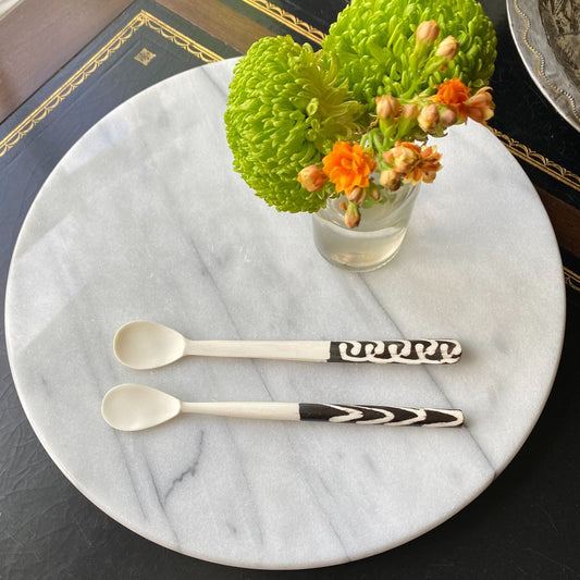 The Sahara Batik Bone Appetizer Spoon Duo