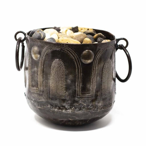 The Alcove Hammered Metal Container