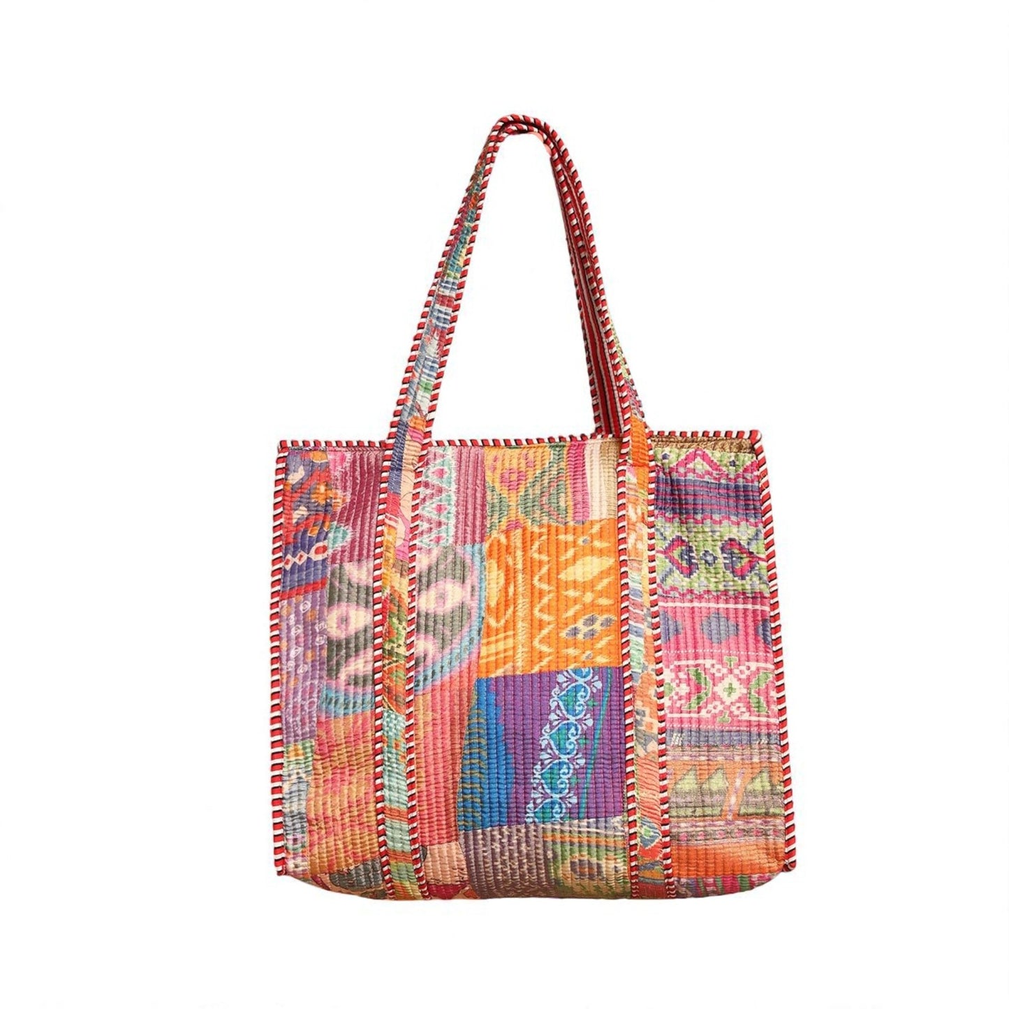 The Bazaar Patchwork Carryall Tote - Tropical