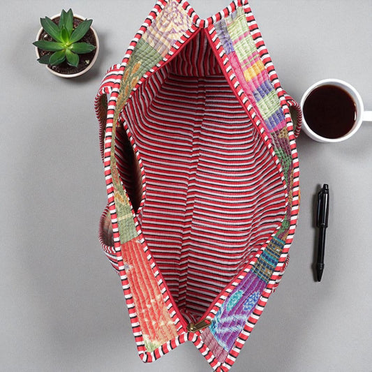 The Bazaar Patchwork Carryall Tote - Tropical