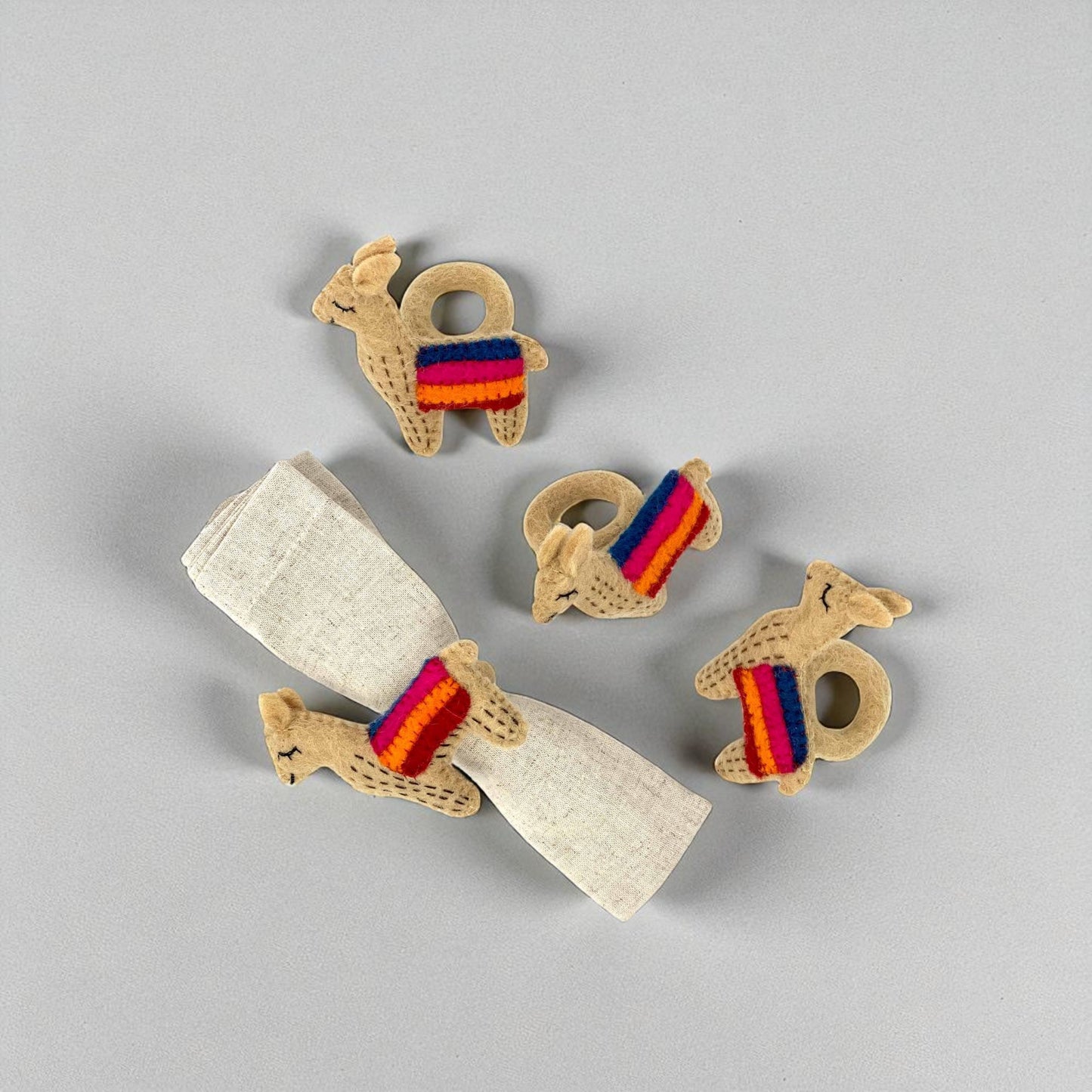The Himalayan Llama Napkin Ring Set