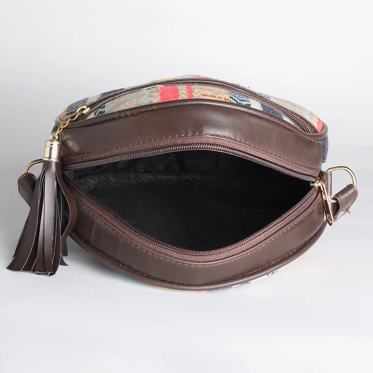 Flicker Jacquard Round Sling Bag - Multicolor