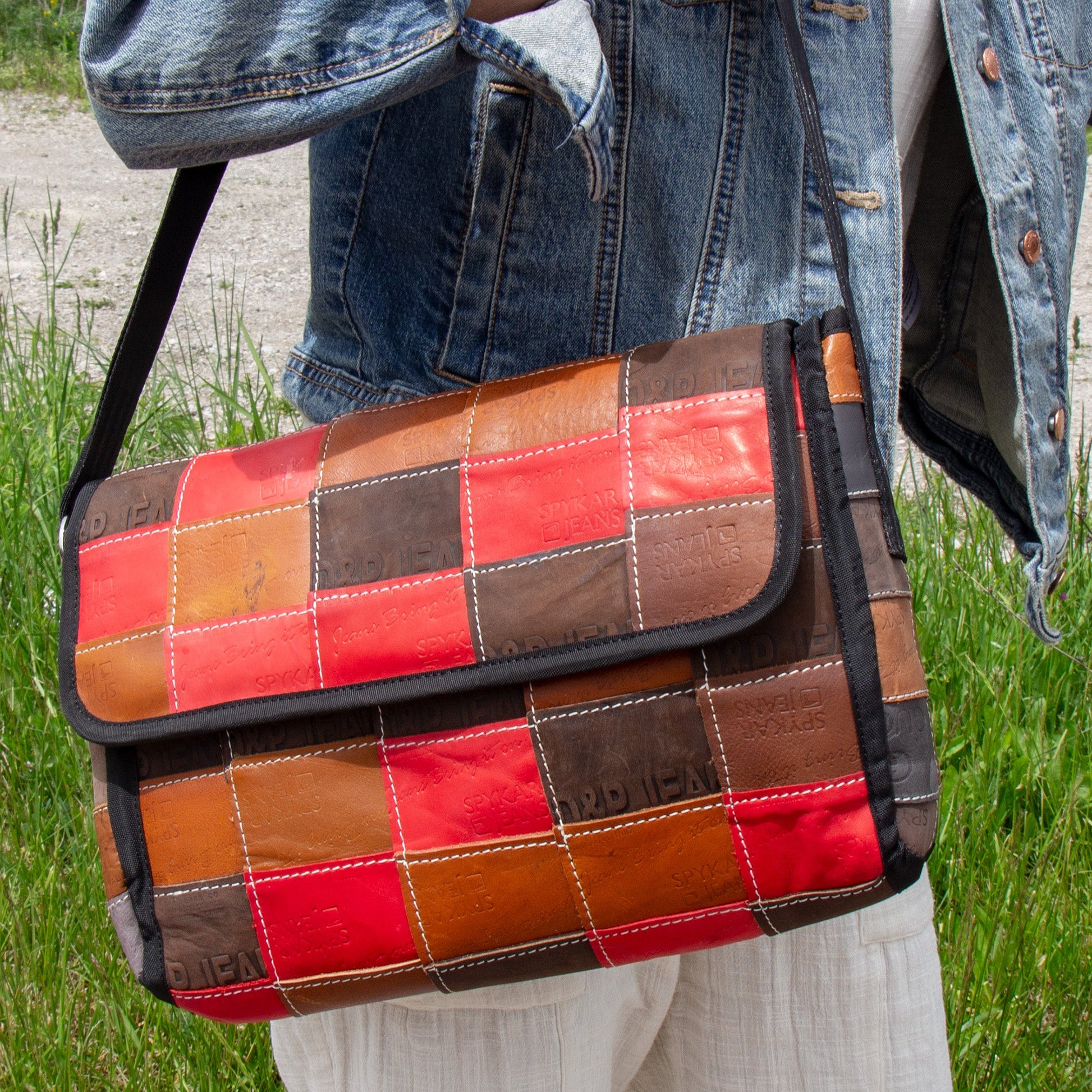 Image of Leather Reclaimed Label Butler Bag