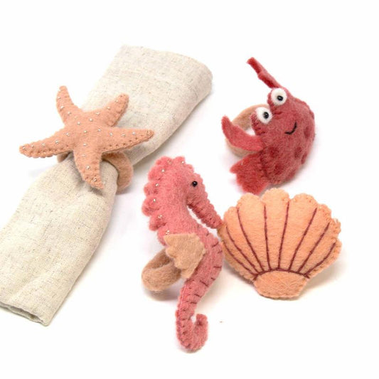 The Coastal Medley Napkin Ring Set
