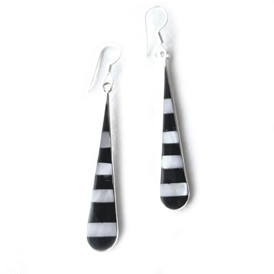 The Midnight Zebra Abalone Statement Earrings
