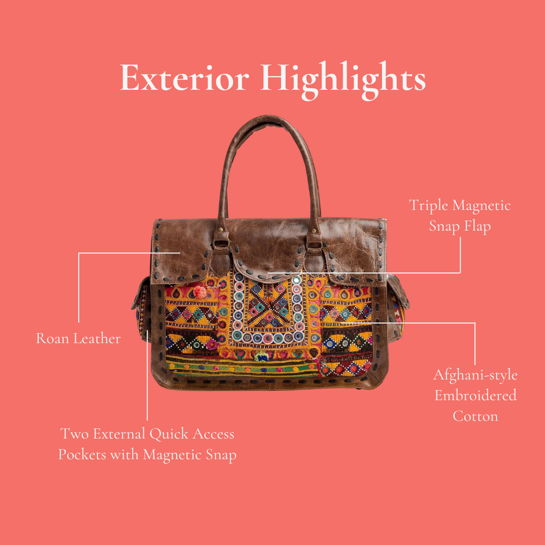 Nomad Archive Embroidered Leather Satchel