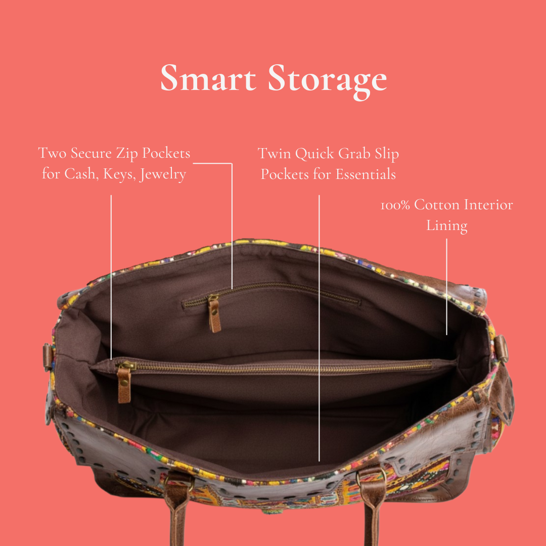 Nomad Archive Embroidered Leather Satchel