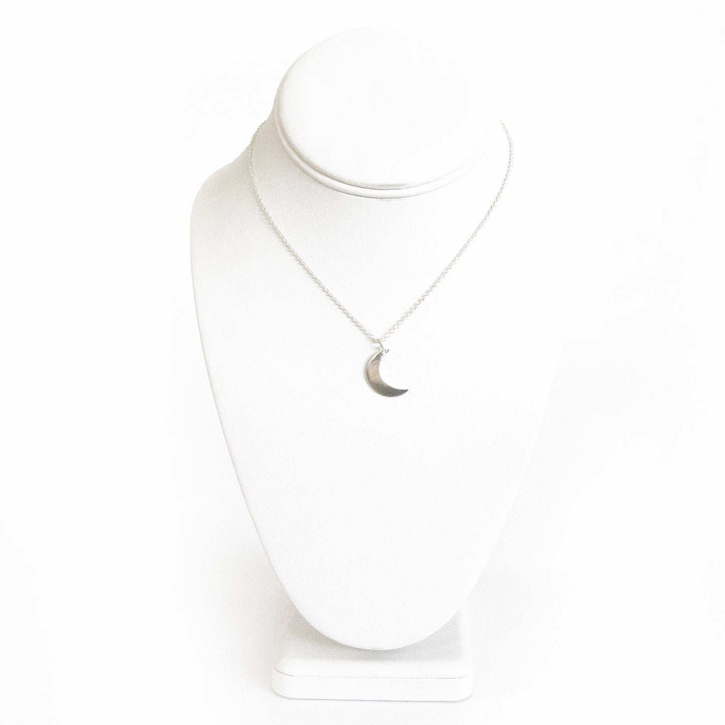 Image of Silverpolished Crescent Moon Necklace