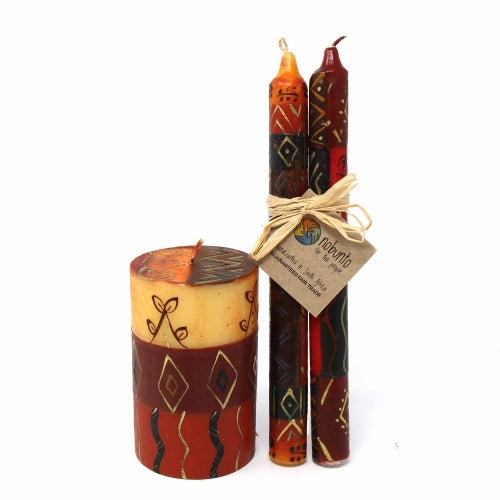 Image of Hand-Painted Pillar Candle