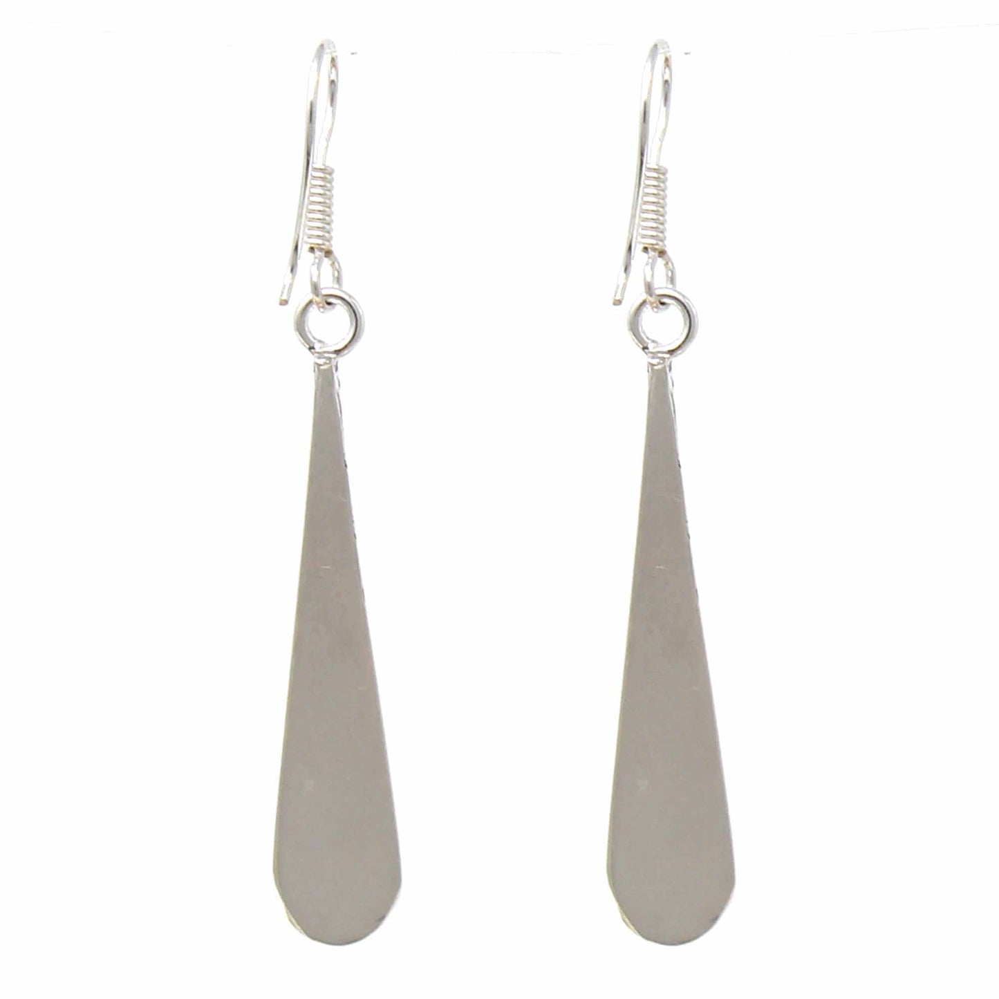 Image of Pink Clam Shell Elongated Teardrop Earrings