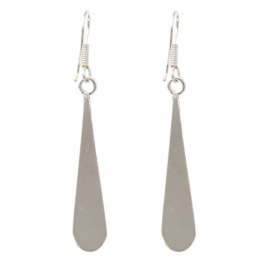 Image of Pink Clam Shell Elongated Teardrop Earrings