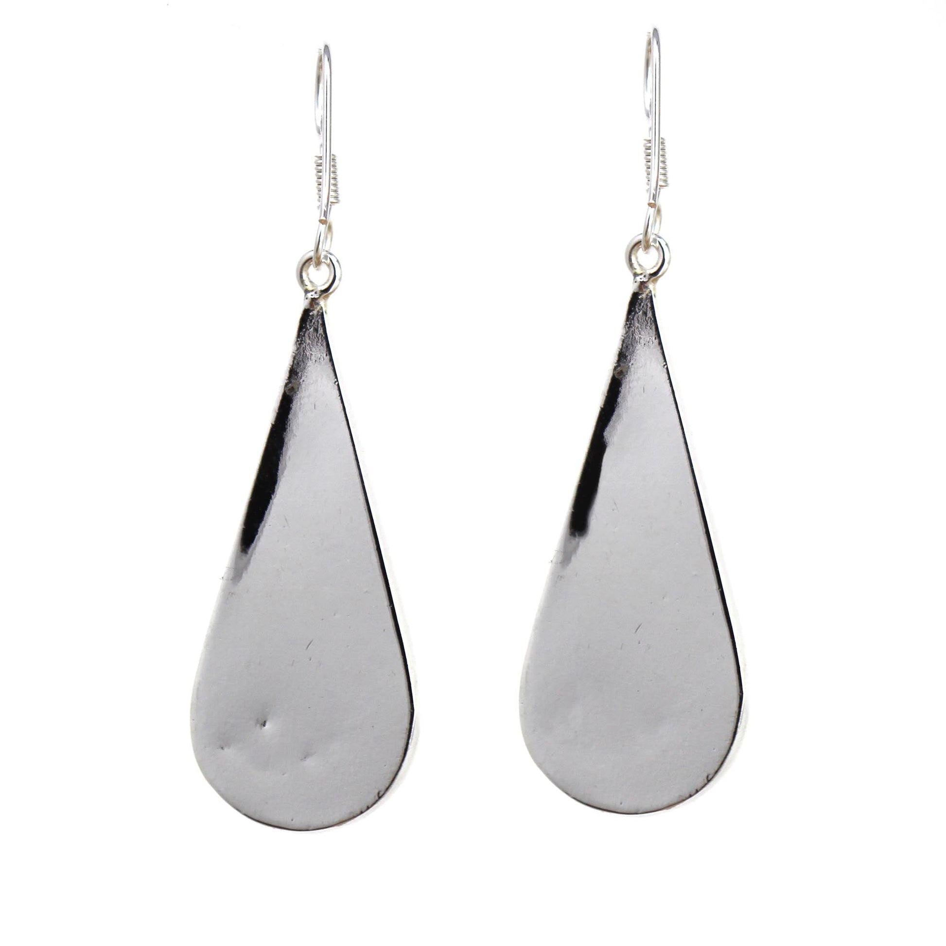 Image of Abalone & Turquoise Striped Teardrop Earrings