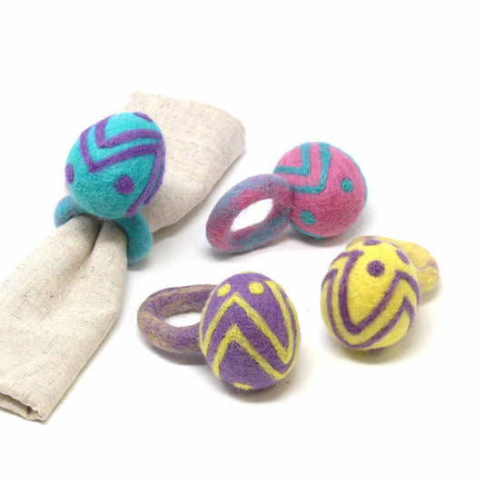 The Festival Egg Napkin Ring Set