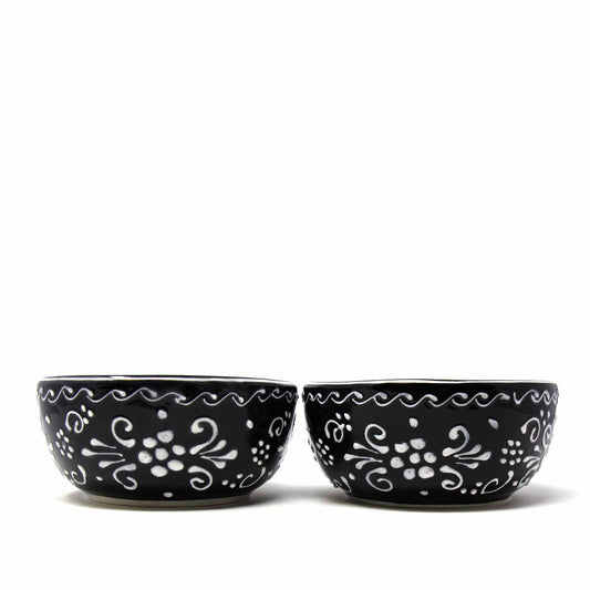 Image of Encantada Ink Blue Hand-Painted Bowl Set (5.5”)