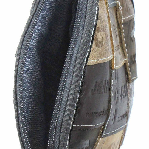 The Denim Patch Circle Wristlet