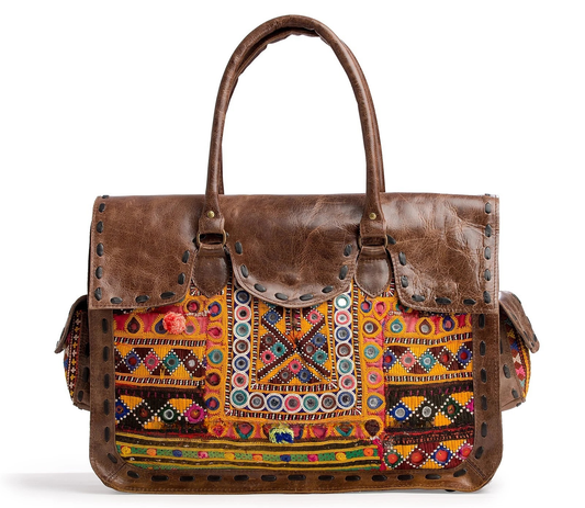 Nomad Archive Embroidered Leather Satchel