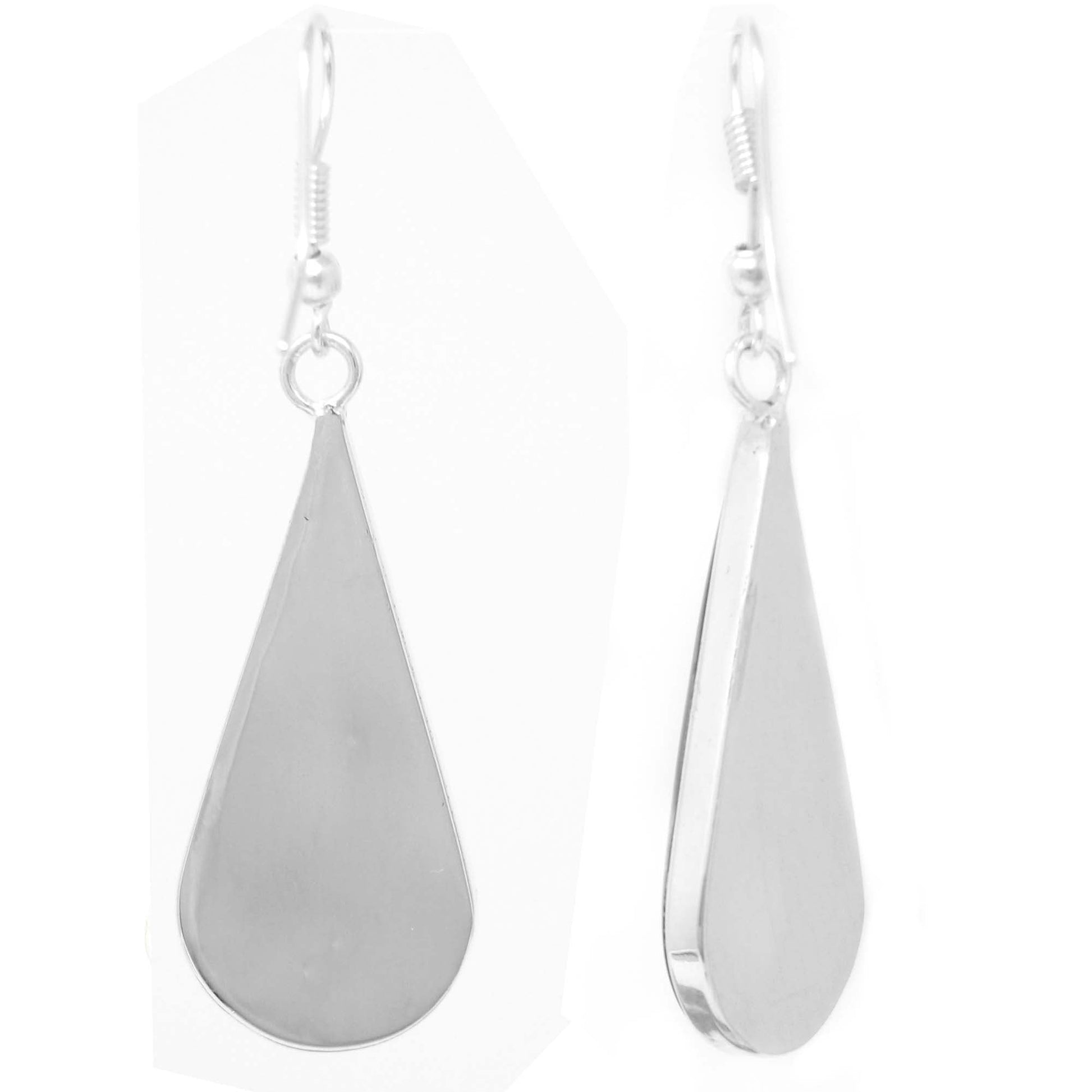 Image of Pink Pressed Flower Teardrop Earrings