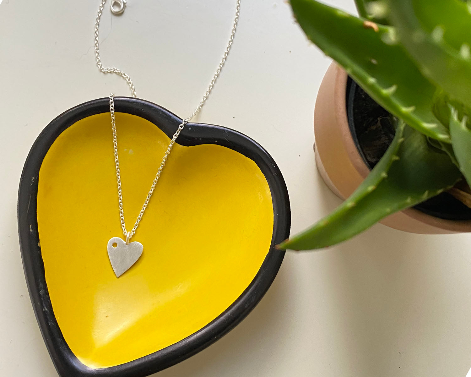 Image of Silverpolished Heart Necklace